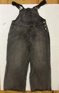 Cider Women Denim Jean Buckle Wide Leg Jumpsuit Overalls Plus Size 1XL NWT - Picture 1 of 11