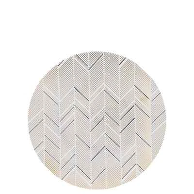 Plato de ensalada de plástico blanco de lujo desechable de 7,5" diseño Chevron negro dorado 90 un. Foto 1 de 4