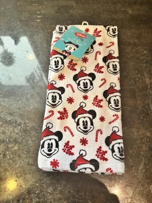 CONJUNTO DE TOALHAS DE COZINHA MÃO DISNEY MICKEY MOUSE NATAL PACOTE COM 2 NOVO - Imagem 1 de 3