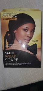 Firstline Evolve Essentials Satin Wrap Scarf Black 440 Open Package - Picture 1 of 2