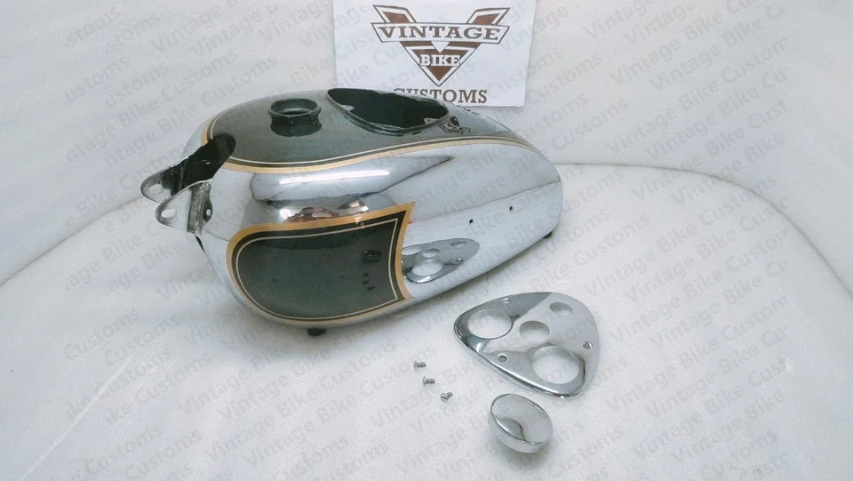 Tanque de gasolina para Bsa M20 M21 Dlx M22 M23 M24 1938-40 en pintura verde con tapa Foto 1 de 4