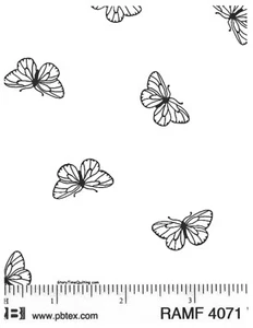 Ramblings Butterflies White on White Cotton quilt fabric P&B BTY Butterfly - Picture 1 of 9