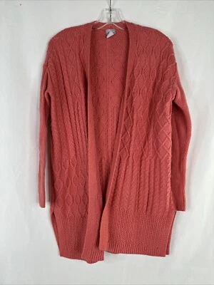 Cárdigan suéter Chicos punto cable para mujer talla 1 rojo manga larga tejido playa Foto 1 de 4