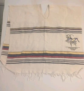Ruana Colombiana Ix Feria Equina Pereira 2009 Colombia Poncho Coat Coffee Paisa - Picture 1 of 14