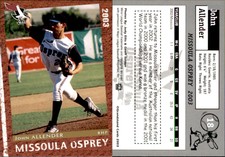 John Allender 2003 Grandstand Missoula Osprey #18 Card *AutographDen*