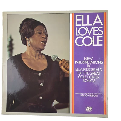 Ella Fitzgerald - Ella Loves Cole 33 RPM Vinyl LP Record, 1972, Jazz, Vocal, VGC - Image 1 of 4