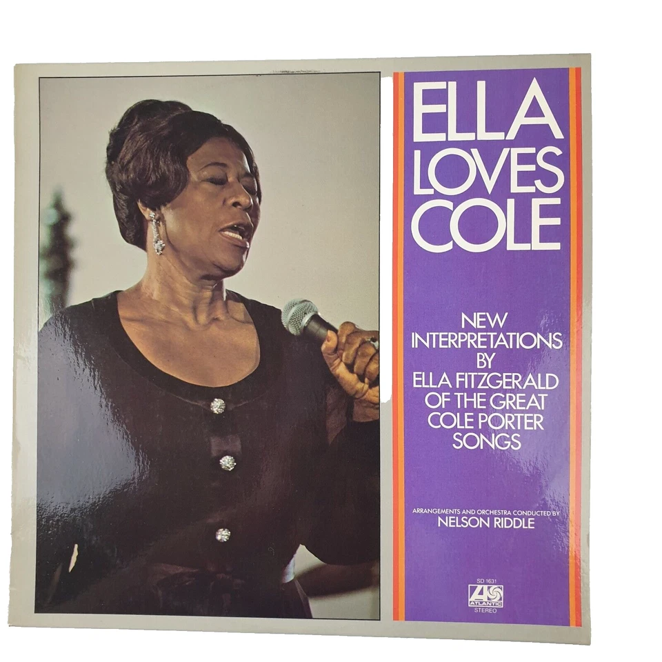 Ella Fitzgerald - Ella Loves Cole 33 RPM Vinyl LP Record, 1972, Jazz, Vocal, VGC - Image 1 of 4