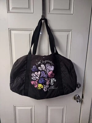 VERA WANG I Am A Princess Bolsa de Viaje Gimnasio Púrpura Negra Bolso Grande Ver Fotos Foto 1 de 4