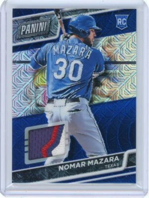 Parche de tarjeta de novato 2016 Panini The National VIP NOMAR MAZARA/25 - Texas Rangers Foto 1 de 2