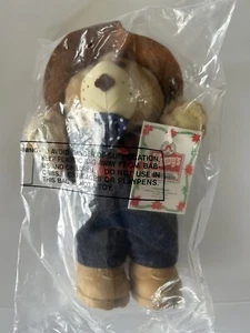 Vintage 1986 Wendy's Farrell Furskin Happy Holiday Plush Bear Stuffed Animal Toy - Picture 1 of 1