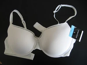 XB0072 Ellen Tracy NEW 59301 Elegant Picot Neckline Full Coverage Contour UW Bra - Picture 1 of 3
