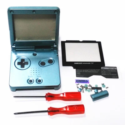 MARKENLOS Gehäuse Hülle Shell Case für Gameboy Advance GBA SP- Grün Neu Austausch Ersatz