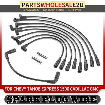 Juego de 9 cables de bujía para Chevrolet Express 1500 C2500 K1500 GMC C1500 K1500 Foto 1 de 4
