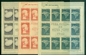 BRAZIL #496a-98a, Souvenir sheets, NGAI, a few tone spots, VF, Scott $396.00 - Picture 1 of 1