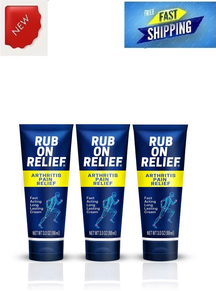 Paquete de 3 crema para aliviar el dolor no grasa de acción rápida de larga duración para... Foto 1 de 1