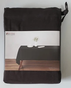 LARGE Maxwell & Williams Cotton Classics Rectangular BLACK Tablecloth 300x150cm - Picture 1 of 5