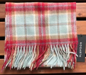 Hogarth Lambswool Lovat Check Scarf - Olive - Made in Scotland - 27302-AW - Picture 1 of 2