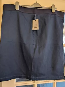 Ladies Blue Denim Stretchy Skirt 24 Nwtgs - Picture 1 of 6