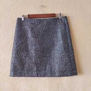 Minigonna grigia con stampa leopardata metallizzata Loft taglia 8 - Foto 1 di 8