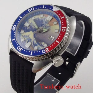 Reloj Hombre 45MM C3 Luminoso Automático Patrón Onda 5ATM Impermeable Cristal Zafiro - Imagen 1 de 7