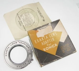 Exakta adapter allow Exakta mount lenses on Konica FS Bodies  #Box1 - Picture 1 of 6