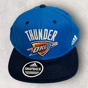 Adidas OKC Oklahoma City Thunder NBA Adult Snapback Adjustable Cap Hat Blue - Picture 1 of 5