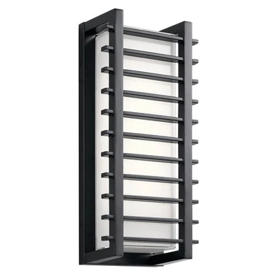 Kichler Lighting 49785BKLED Rockbridge LED 16 pulgadas negro pared exterior, mediano Foto 1 de 2