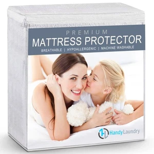 Waterproof Mattress Protector – Breathable, Machine-Washable Mattress Cover –... - Picture 1 of 9