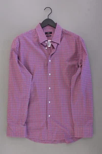 BOSS by Hugo Boss camicetta per uomo taglia Hemdgröße 43, XL, 54 a quadri rosso - Foto 1 di 6