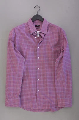 BOSS by Hugo Boss camicetta per uomo taglia Hemdgröße 43, XL, 54 a quadri rosso - Immagine 1 di 4