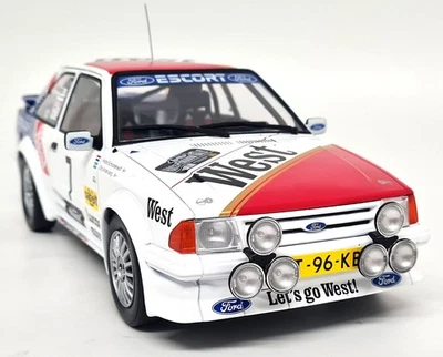MCG 1/18 Ford Escort RS Turbo MK3 Haspengouwrally '85 #7 Diecast modelo de coche a escala Foto 1 de 4