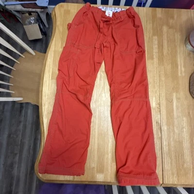 Kathy Paterson Women’s Orange Cargo S Scrubs Pants E 318 - Image 1 of 4