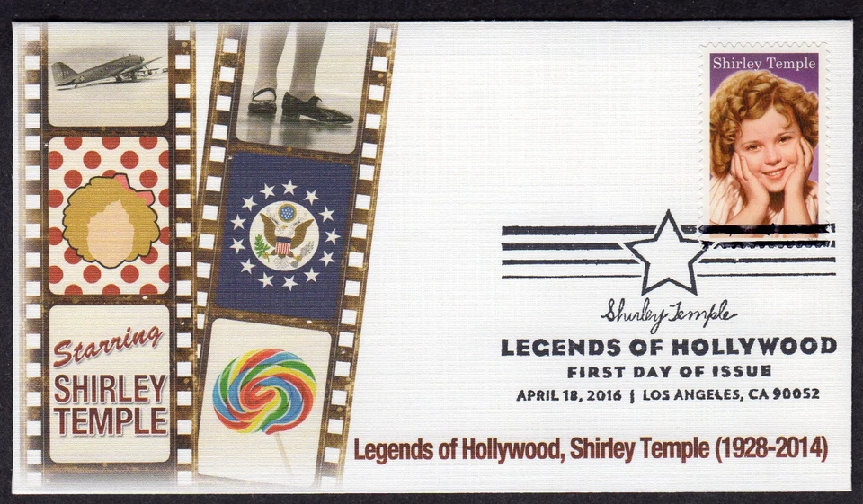 2016 Child Actress SHIRLEY TEMPLE (Scott 5060) - Fleetwood FDC TC54 - Image 1 of 1