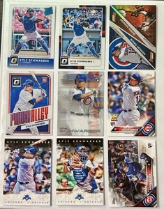 KYLE SCHWARBER ¡Lote de 9 RC! OPTIC PA, DK, RR, The Rookies, Flagship, + PHILLIES! - Imagen 1 de 2