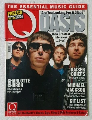 🔶️Q BRITISH MUSIC MAGAZINE #229 OASIS GALLAGHER MICHAEL JACKSON AUG 2005 - Image 1 of 3