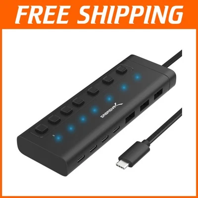 Multi-Port USB-C Hub with Independent Power Switches - Image 1 of 4