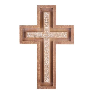 Holzkreuz, hängendes Kruzifix Wandkreuz katholisch, dekorative Kreuze für d... - Bild 1 von 7