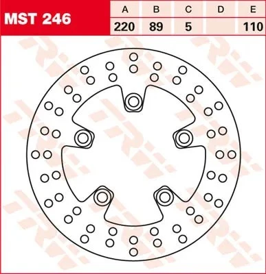 Disque de frein fixe jusqu'à 220 mm Trw Suzuki Gsx-r 600-750-1000/sv... - Photo 1/2