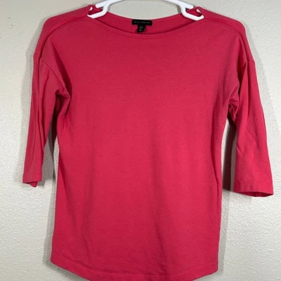 Top Willi Smith Mujer L Rosa Cuello Barco Manga 3/4 Elastizado Pima Modal Informal Foto 1 de 4