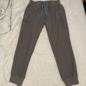 FIGS Womens High Waisted Zamora Scrub Pants Graphite Size Medium Nursing Medical - Picture 1 of 7