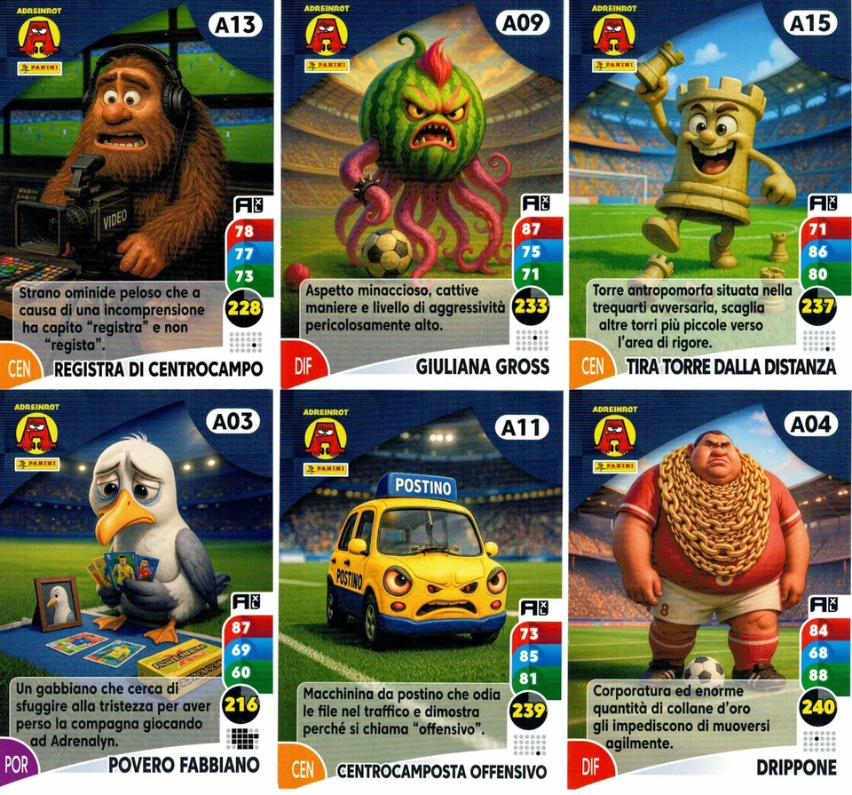 PANINI CALCIATORI ADRENALYN XL 2025-2026 ADREINROT CARDS A SCELTA FUORI RACCOLTA
