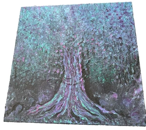 Jaqueline Athmann Salice di Mezzanotte Quadro Albero Astratto Originale su Tela - Foto 1 di 10