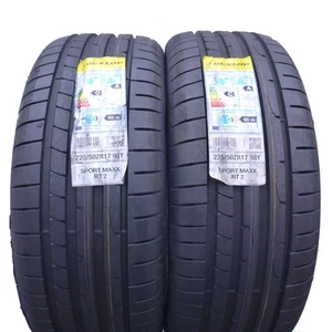225/50 R17 2x Dunlop 98Y XL Maxx Deporte RT2 Neumático 2018 Completo como Nuevo - Imagen 1 de 6