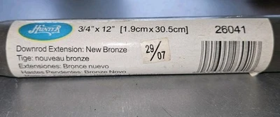 Hunter Fan Company 26041  New Bronze 12 inch Downrod - Image 1 of 2
