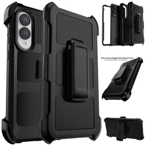 Funda resistente de doble capa cubierta de goma/clip para cinturón para Samsung Galaxy S25 Edge - Imagen 1 de 28