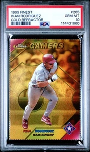 1999 Finest #265 Ivan Rodriguez Gold Refractor #/100 PSA 10 (Pop 3) - Picture 1 of 2