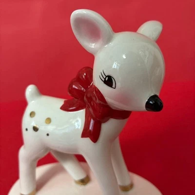 Fawn Bambi Japanese Pottery Statue 4.7 inch tall - Image 1 of 4