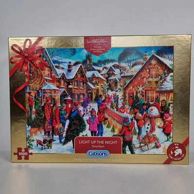 Christmas Gibsons Illumina La Notte Puzzle 1000 Pezzi Edizione Limitata - Nuovo - Immagine 1 di 4