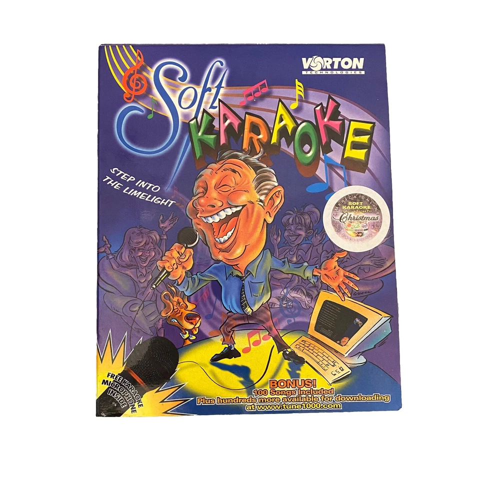 SOFT KARAOKE Entertainment Microphone And Cd-Rom 1998 Vorton Technologies - Image 1 of 4