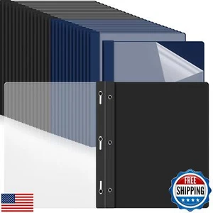 Feifeiya 48 Pack Plastic Report Covers with 3 Prongs Presentation Folders Bul - Picture 1 of 5